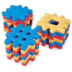 Big Waffle Blocks with 18 Colorful Blocks for Indoor & Outdoor Play